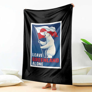 Leave Greenland Alone Polar Bear Resist Throw Blanket Vintage Patriotic Propaganda Sovereignty Protest TS02 Print Your Wear