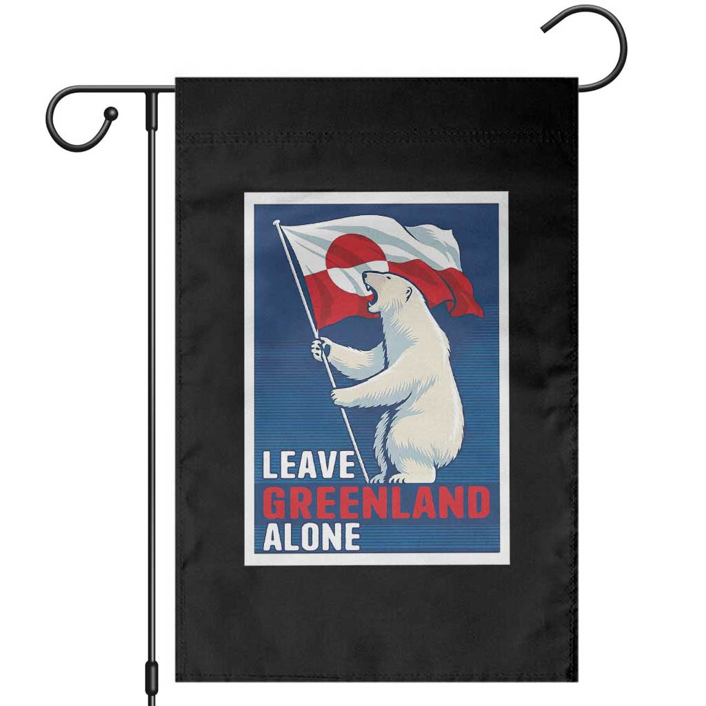 Leave Greenland Alone Polar Bear Resist Garden Flag Vintage Patriotic Propaganda Sovereignty Protest TS02 Black Print Your Wear