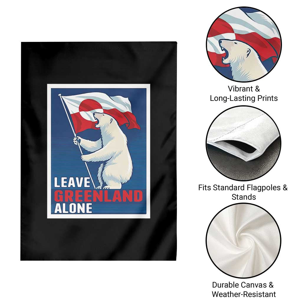 Leave Greenland Alone Polar Bear Resist Garden Flag Vintage Patriotic Propaganda Sovereignty Protest TS02 Print Your Wear