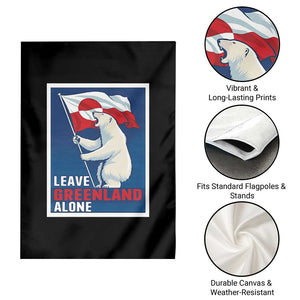 Leave Greenland Alone Polar Bear Resist Garden Flag Vintage Patriotic Propaganda Sovereignty Protest TS02 Print Your Wear