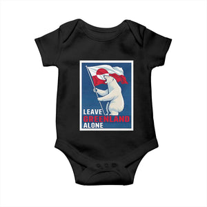 Leave Greenland Alone Polar Bear Resist Baby Onesie Vintage Patriotic Propaganda Sovereignty Protest TS02 Black Print Your Wear