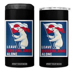 Leave Greenland Alone Polar Bear Resist 4 in 1 Can Cooler Tumbler Vintage Patriotic Propaganda Sovereignty Protest TS02 One Size: 16 oz Black Print Your Wear