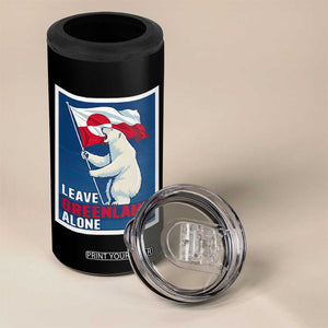 Leave Greenland Alone Polar Bear Resist 4 in 1 Can Cooler Tumbler Vintage Patriotic Propaganda Sovereignty Protest TS02 Print Your Wear
