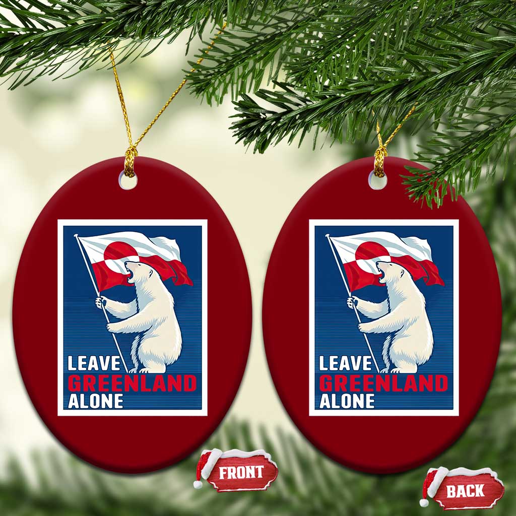 Leave Greenland Alone Polar Bear Resist Ceramic Ornament Vintage Patriotic Propaganda Sovereignty Protest TS02 Print Your Wear