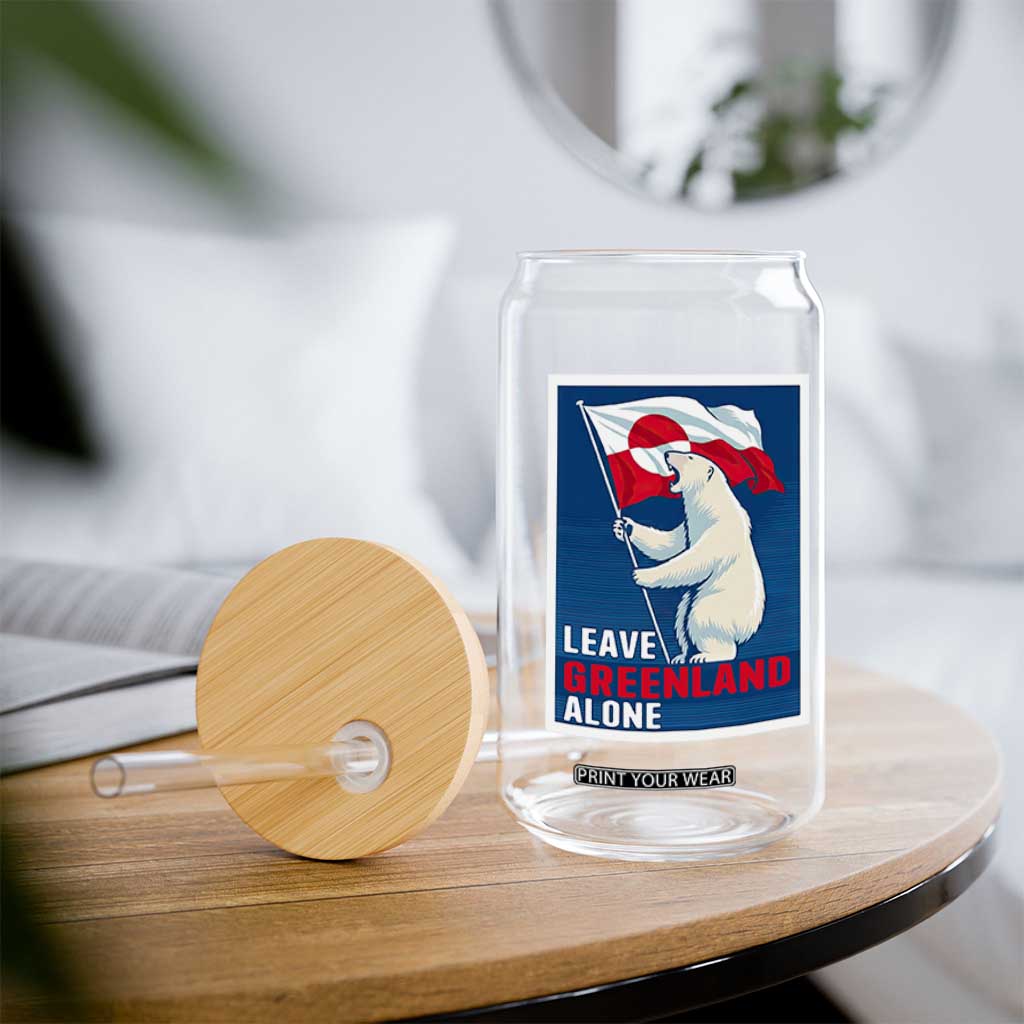 Leave Greenland Alone Polar Bear Resist Glass Can Vintage Patriotic Propaganda Sovereignty Protest TS02 Print Your Wear