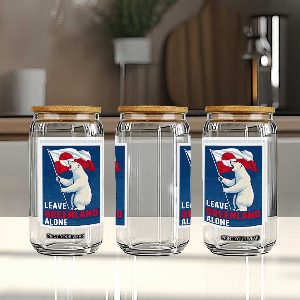 Leave Greenland Alone Polar Bear Resist Glass Can Vintage Patriotic Propaganda Sovereignty Protest TS02 Print Your Wear