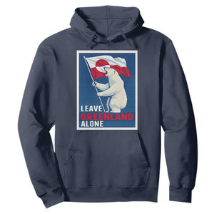 Leave Greenland Alone Polar Bear Resist Hoodie Vintage Patriotic Propaganda Sovereignty Protest TS02 Navy Print Your Wear