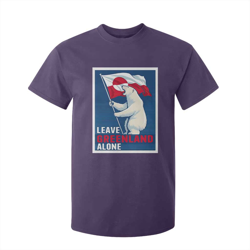 Leave Greenland Alone Polar Bear Resist T Shirt For Kid Vintage Patriotic Propaganda Sovereignty Protest TS02 Purple Print Your Wear