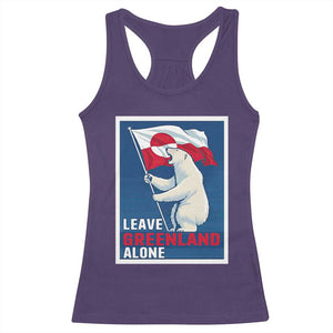 Leave Greenland Alone Polar Bear Resist Racerback Tank Top Vintage Patriotic Propaganda Sovereignty Protest TS02 Purple Print Your Wear