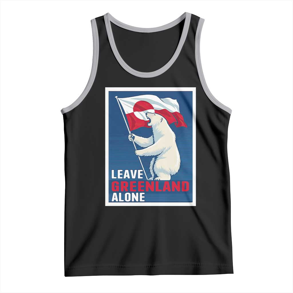Leave Greenland Alone Polar Bear Resist Tank Top Vintage Patriotic Propaganda Sovereignty Protest TS02 Black Athletic Heather Print Your Wear