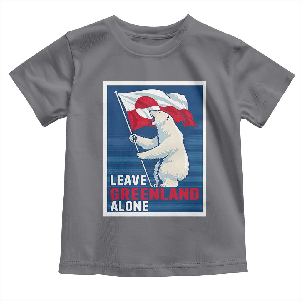 Leave Greenland Alone Polar Bear Resist Toddler T Shirt Vintage Patriotic Propaganda Sovereignty Protest TS02 Charcoal Print Your Wear