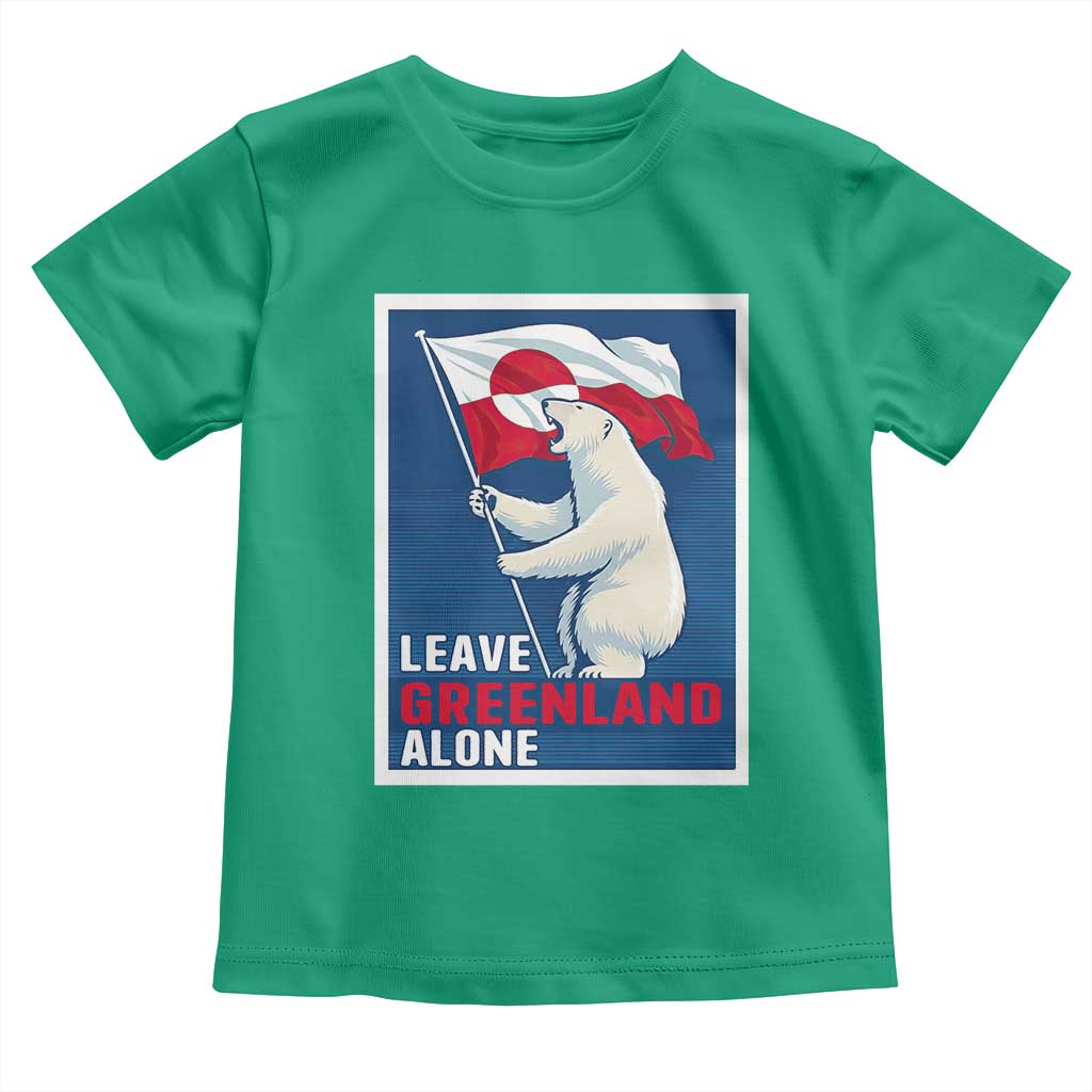 Leave Greenland Alone Polar Bear Resist Toddler T Shirt Vintage Patriotic Propaganda Sovereignty Protest TS02 Irish Green Print Your Wear