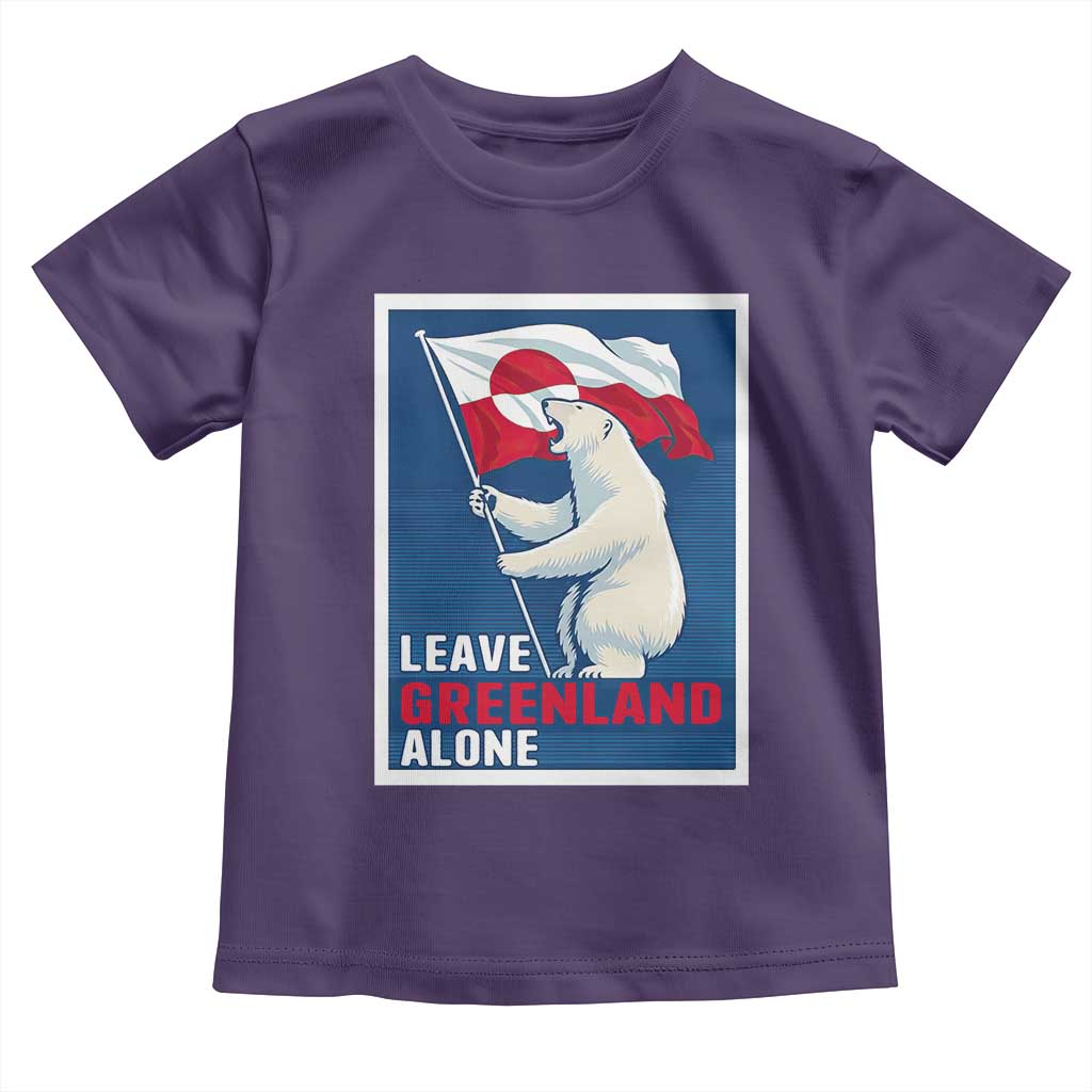 Leave Greenland Alone Polar Bear Resist Toddler T Shirt Vintage Patriotic Propaganda Sovereignty Protest TS02 Purple Print Your Wear