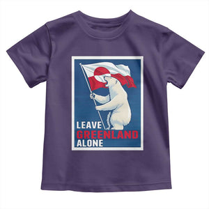 Leave Greenland Alone Polar Bear Resist Toddler T Shirt Vintage Patriotic Propaganda Sovereignty Protest TS02 Purple Print Your Wear
