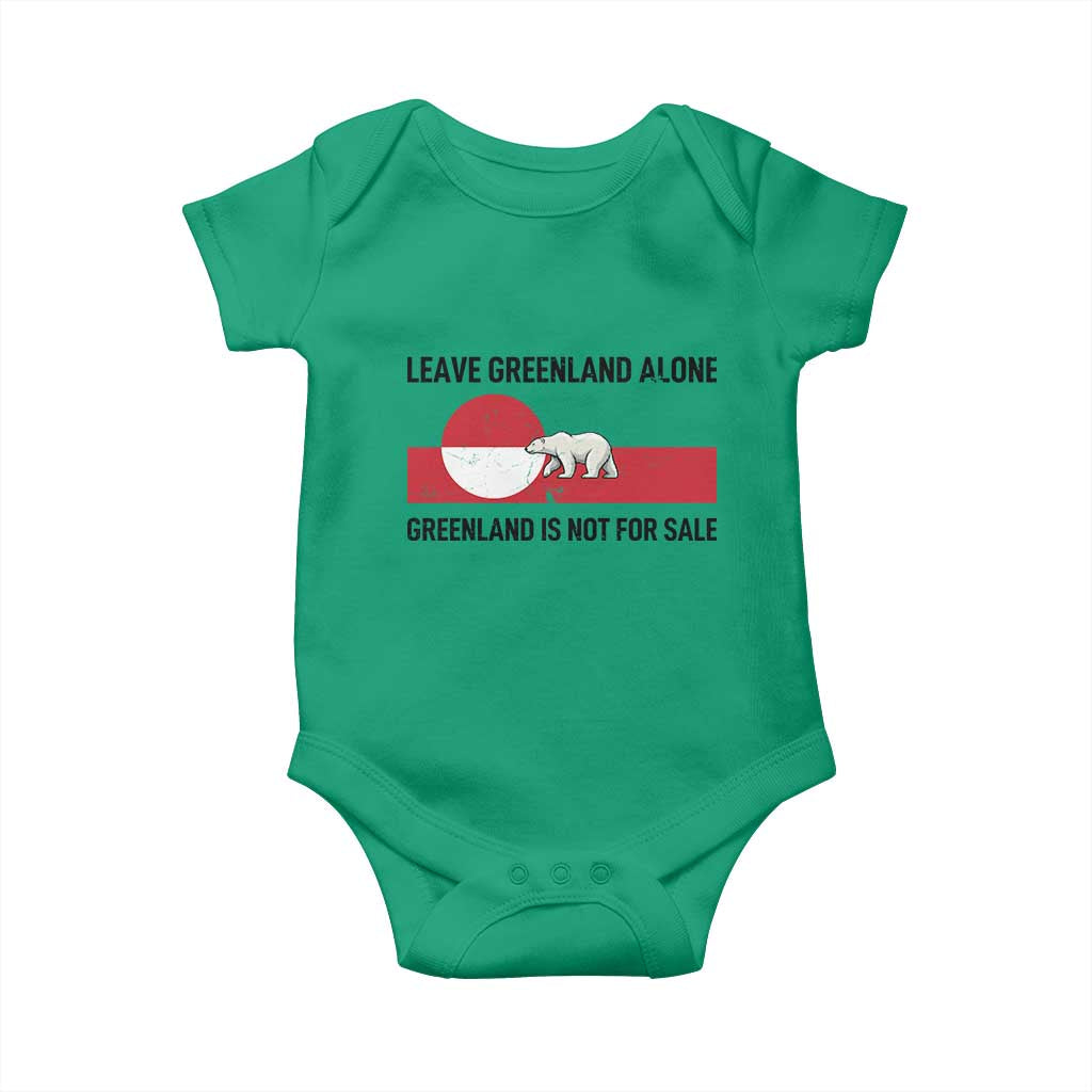 Leave Greenland Alone Polar Bear Protest Baby Onesie Not For Sale Patriotic Flag TS02 Irish Green Print Your Wear