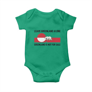 Leave Greenland Alone Polar Bear Protest Baby Onesie Not For Sale Patriotic Flag TS02 Irish Green Print Your Wear
