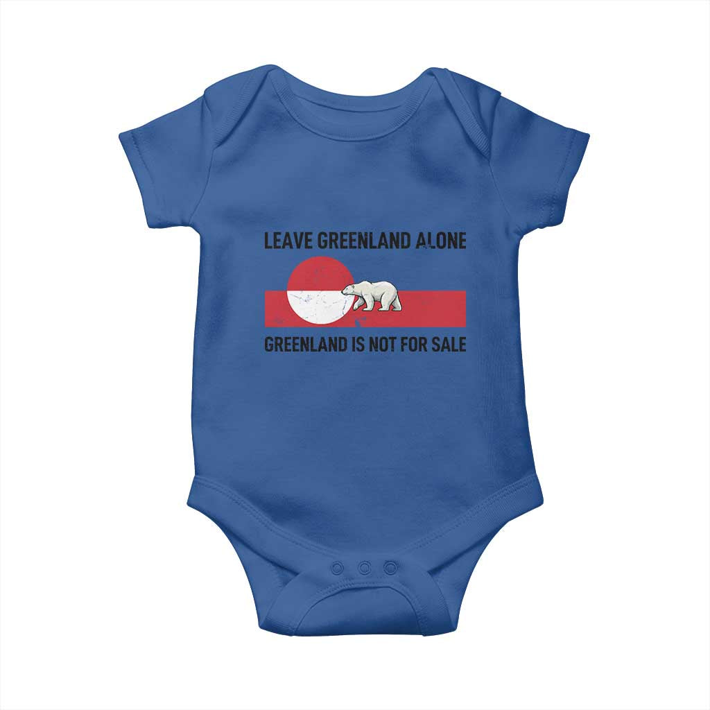 Leave Greenland Alone Polar Bear Protest Baby Onesie Not For Sale Patriotic Flag TS02 Royal Blue Print Your Wear