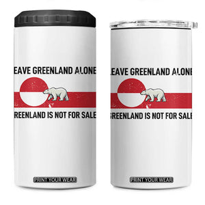 Leave Greenland Alone Polar Bear Protest 4 in 1 Can Cooler Tumbler Not For Sale Patriotic Flag TS02 One Size: 16 oz White Print Your Wear