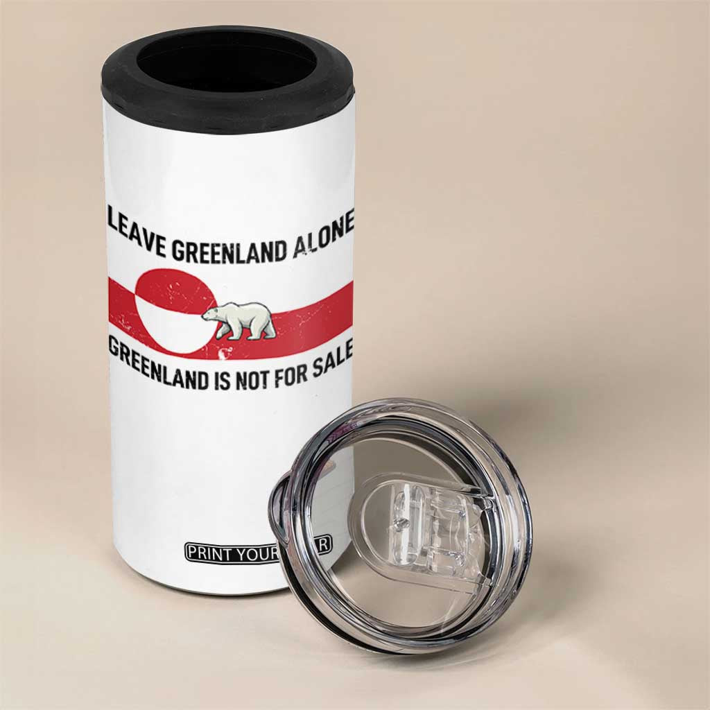 Leave Greenland Alone Polar Bear Protest 4 in 1 Can Cooler Tumbler Not For Sale Patriotic Flag TS02 Print Your Wear