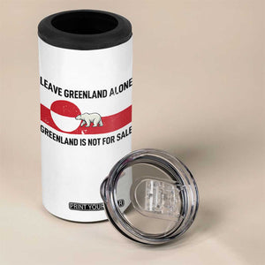 Leave Greenland Alone Polar Bear Protest 4 in 1 Can Cooler Tumbler Not For Sale Patriotic Flag TS02 Print Your Wear