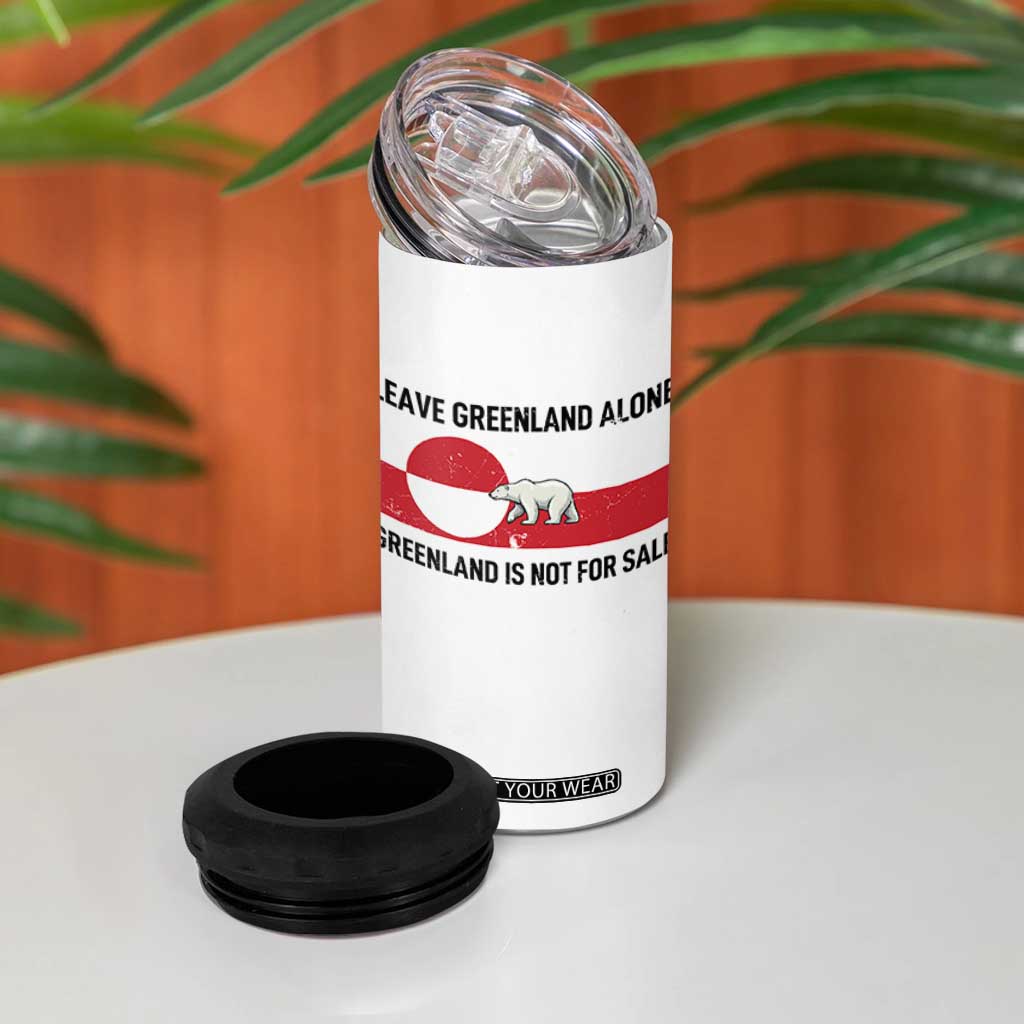 Leave Greenland Alone Polar Bear Protest 4 in 1 Can Cooler Tumbler Not For Sale Patriotic Flag TS02 Print Your Wear