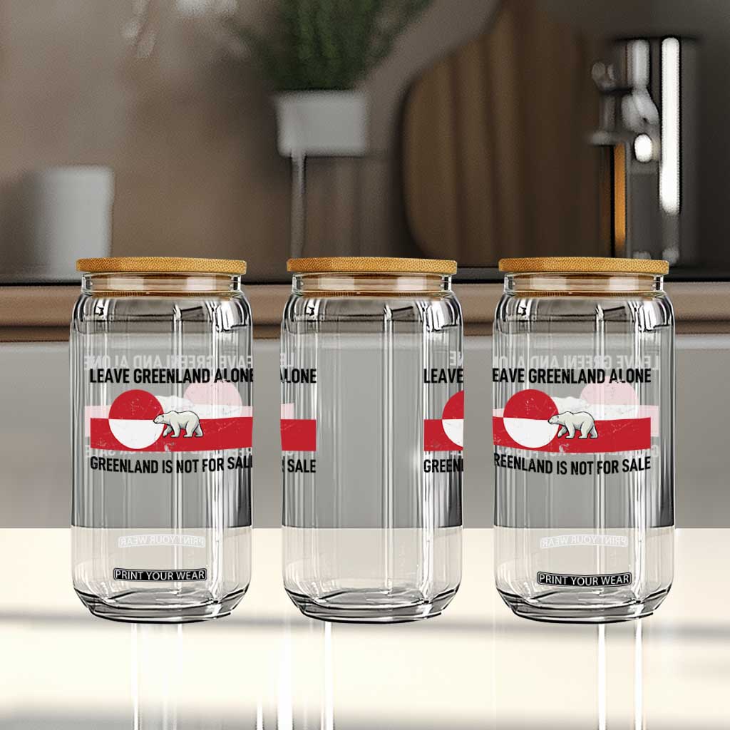 Leave Greenland Alone Polar Bear Protest Glass Can Not For Sale Patriotic Flag TS02 Print Your Wear