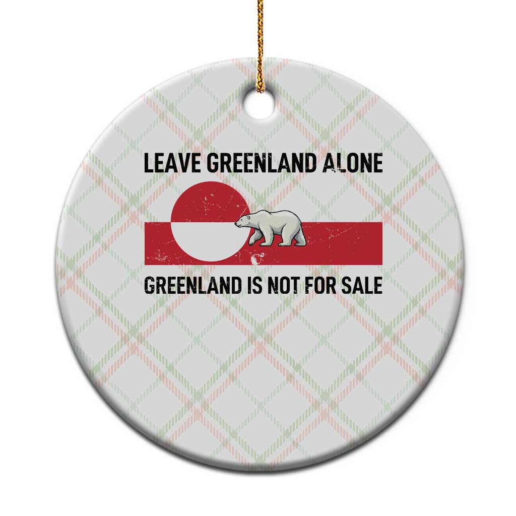 Leave Greenland Alone Polar Bear Protest Ceramic Ornament Not For Sale Patriotic Flag TS02 1pc Christmas Plaid Print Your Wear