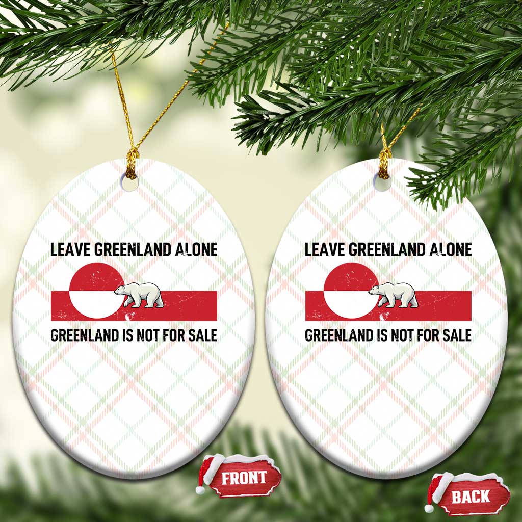 Leave Greenland Alone Polar Bear Protest Ceramic Ornament Not For Sale Patriotic Flag TS02 Print Your Wear