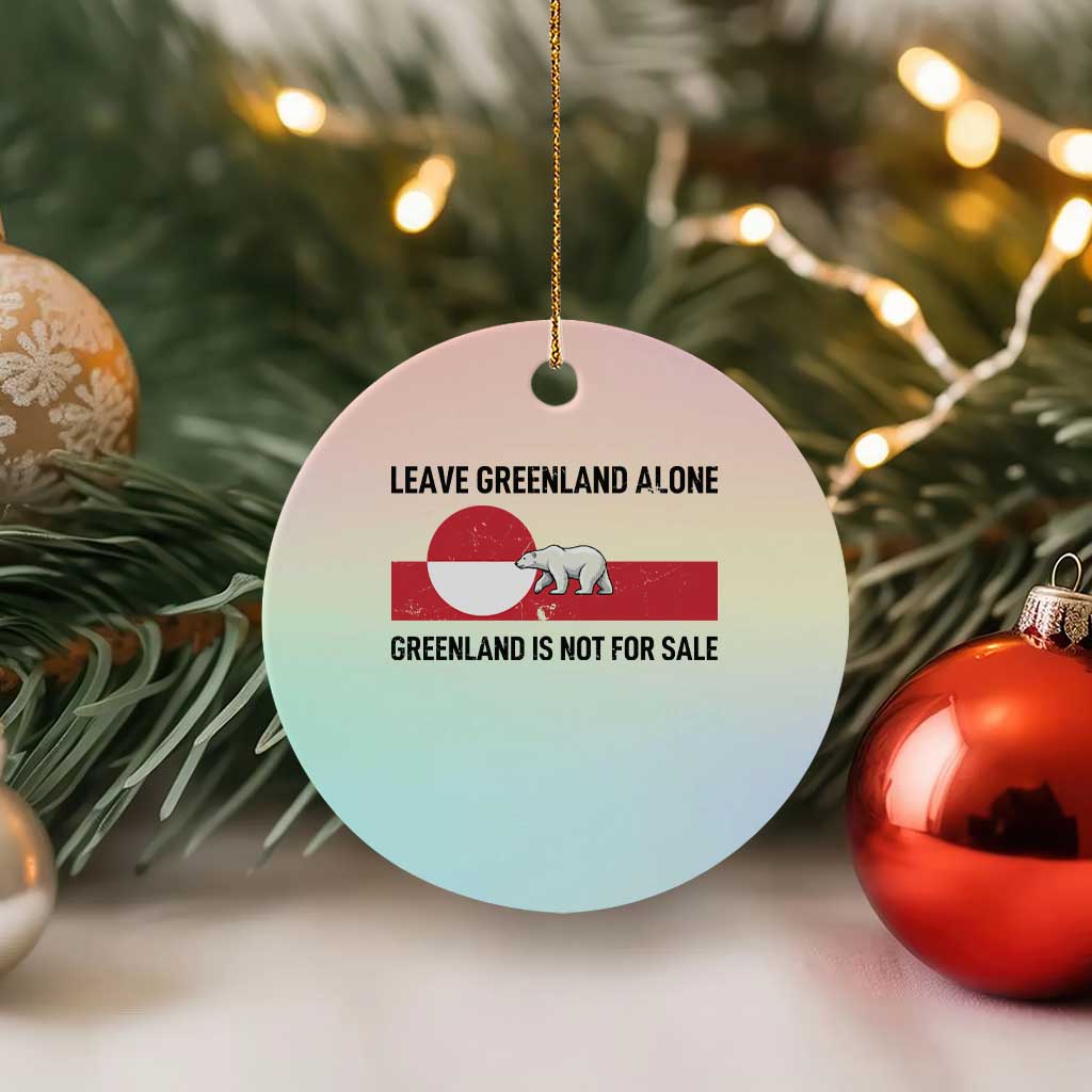 Leave Greenland Alone Polar Bear Protest Ceramic Ornament Not For Sale Patriotic Flag TS02 1pc Pastel Print Your Wear