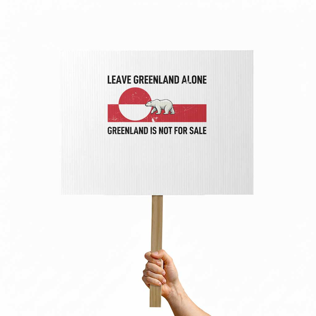 Leave Greenland Alone Polar Bear Protest Protest Sign Not For Sale Patriotic Flag TS02 Horizontal 18