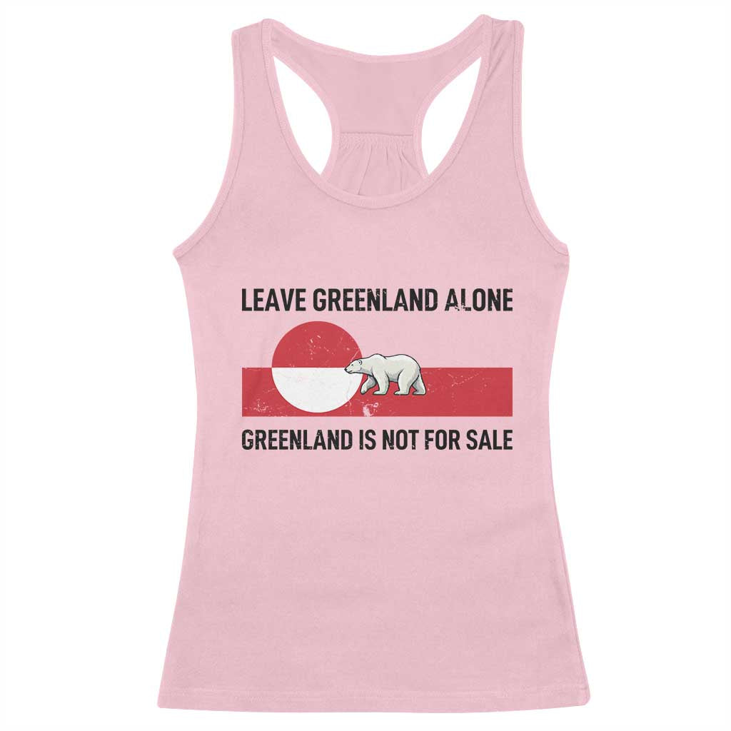 Leave Greenland Alone Polar Bear Protest Racerback Tank Top Not For Sale Patriotic Flag TS02 Light Pink Print Your Wear