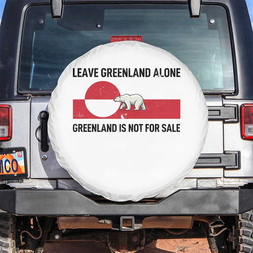 Leave Greenland Alone Polar Bear Protest Spare Tire Cover Not For Sale Patriotic Flag TS02 No hole White Print Your Wear