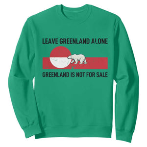 Leave Greenland Alone Polar Bear Protest Sweatshirt Not For Sale Patriotic Flag TS02 Irish Green Print Your Wear
