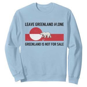 Leave Greenland Alone Polar Bear Protest Sweatshirt Not For Sale Patriotic Flag TS02 Light Blue Print Your Wear