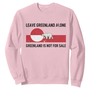 Leave Greenland Alone Polar Bear Protest Sweatshirt Not For Sale Patriotic Flag TS02 Light Pink Print Your Wear