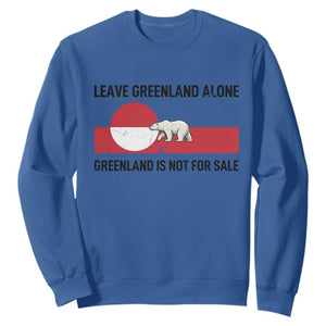 Leave Greenland Alone Polar Bear Protest Sweatshirt Not For Sale Patriotic Flag TS02 Royal Blue Print Your Wear