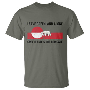 Leave Greenland Alone Polar Bear Protest T Shirt Not For Sale Patriotic Flag TS02 Military Green Print Your Wear