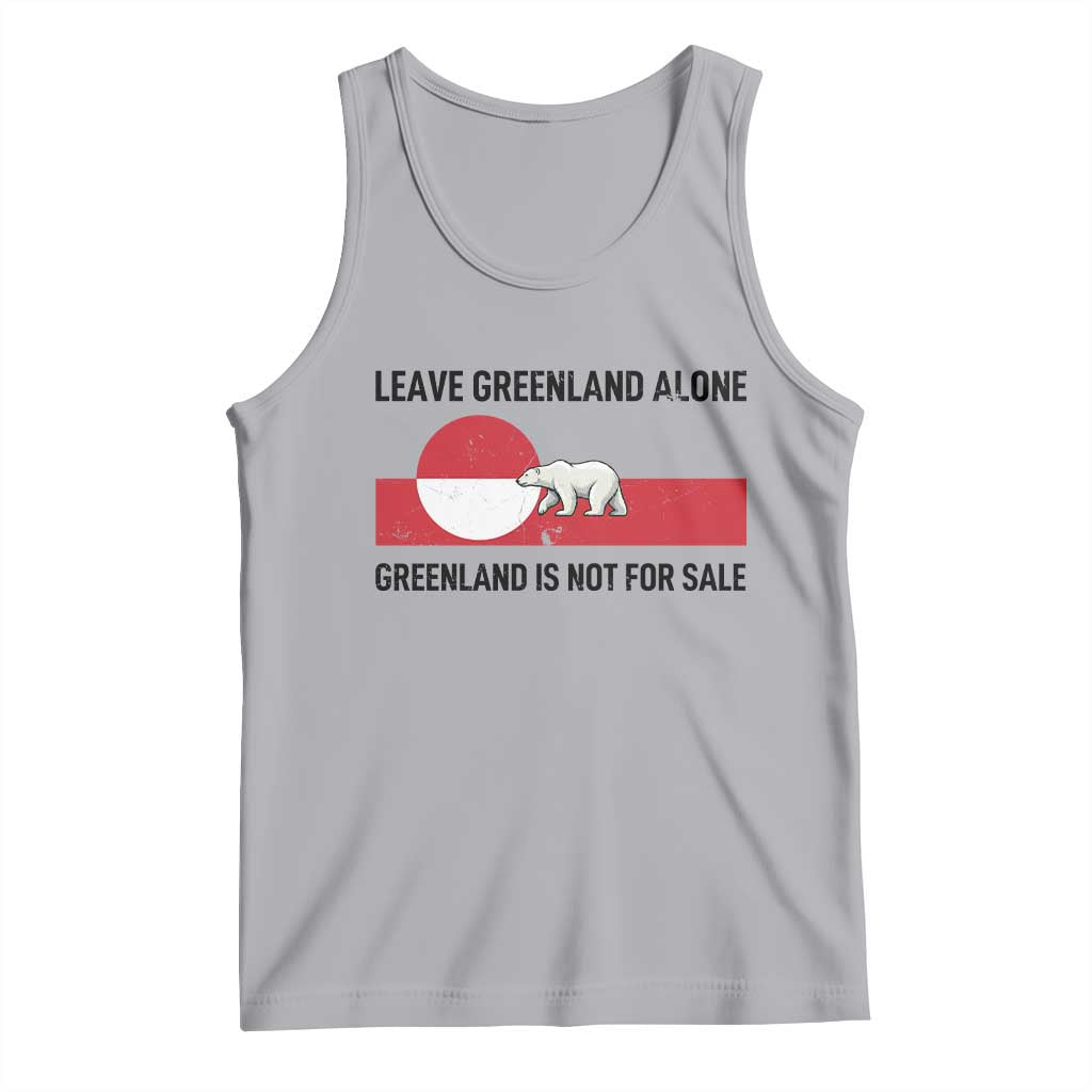 Leave Greenland Alone Polar Bear Protest Tank Top Not For Sale Patriotic Flag TS02 Athletic Heather Print Your Wear