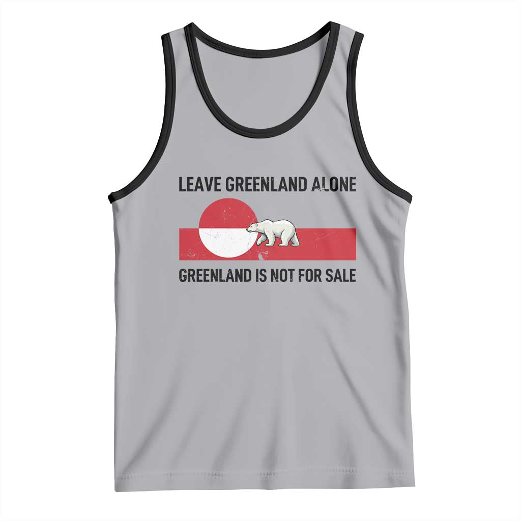 Leave Greenland Alone Polar Bear Protest Tank Top Not For Sale Patriotic Flag TS02 Athletic Heather Black Print Your Wear