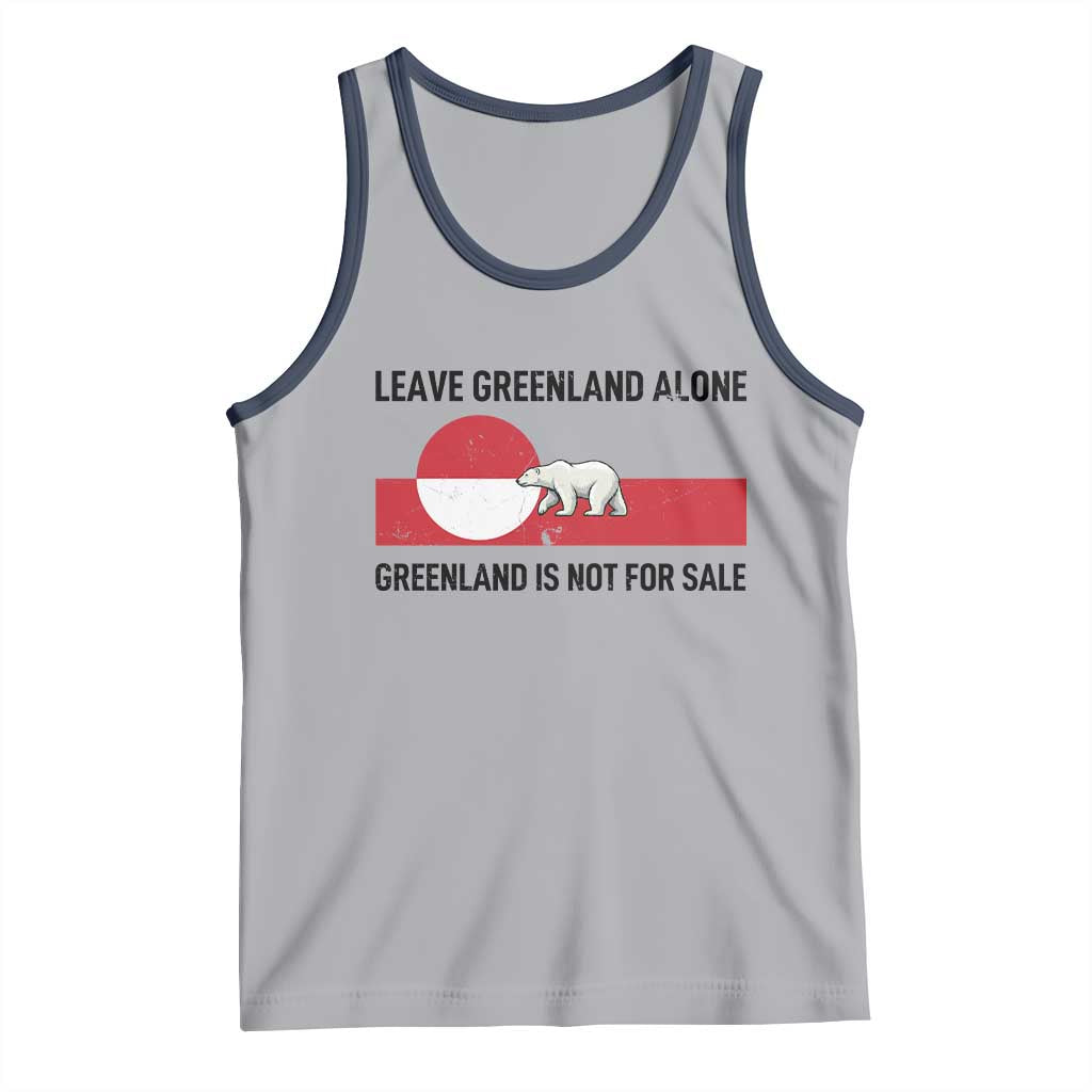 Leave Greenland Alone Polar Bear Protest Tank Top Not For Sale Patriotic Flag TS02 Athletic Heather Navy Print Your Wear