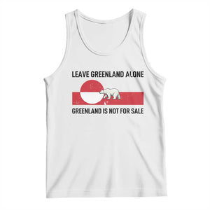 Leave Greenland Alone Polar Bear Protest Tank Top Not For Sale Patriotic Flag TS02 White Print Your Wear