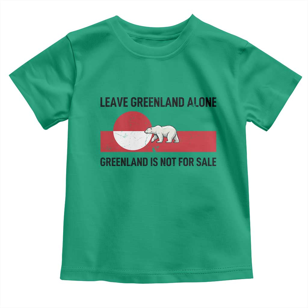 Leave Greenland Alone Polar Bear Protest Toddler T Shirt Not For Sale Patriotic Flag TS02 Irish Green Print Your Wear