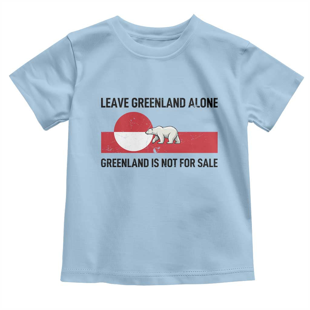 Leave Greenland Alone Polar Bear Protest Toddler T Shirt Not For Sale Patriotic Flag TS02 Light Blue Print Your Wear
