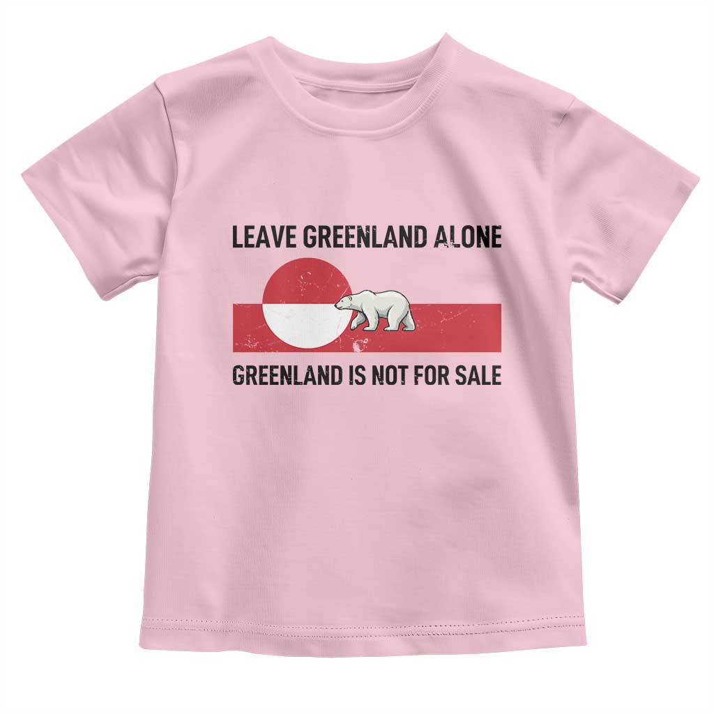 Leave Greenland Alone Polar Bear Protest Toddler T Shirt Not For Sale Patriotic Flag TS02 Light Pink Print Your Wear