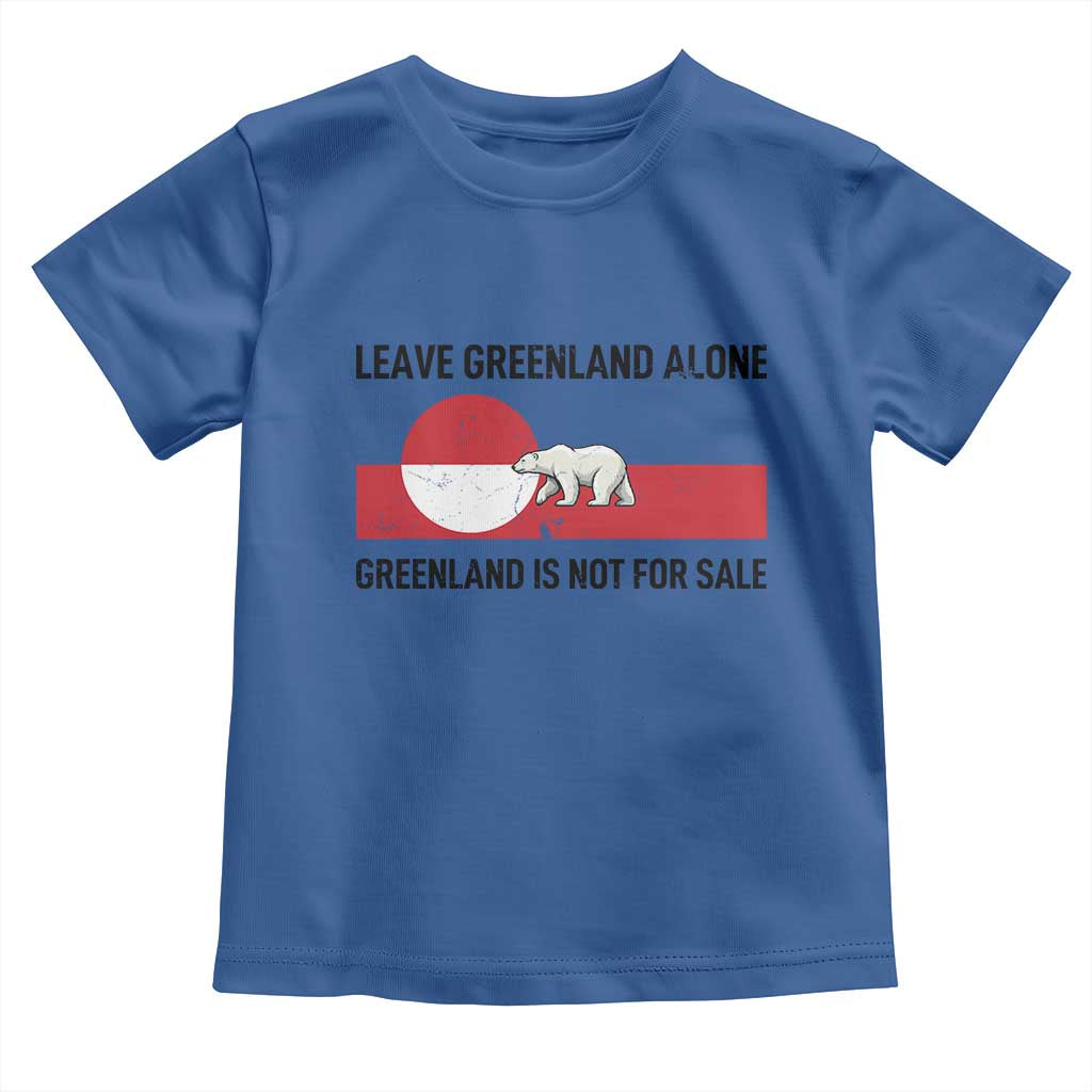 Leave Greenland Alone Polar Bear Protest Toddler T Shirt Not For Sale Patriotic Flag TS02 Royal Blue Print Your Wear