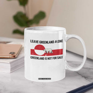 Leave Greenland Alone Polar Bear Protest Coffee Mug Not For Sale Patriotic Flag TS02 Print Your Wear