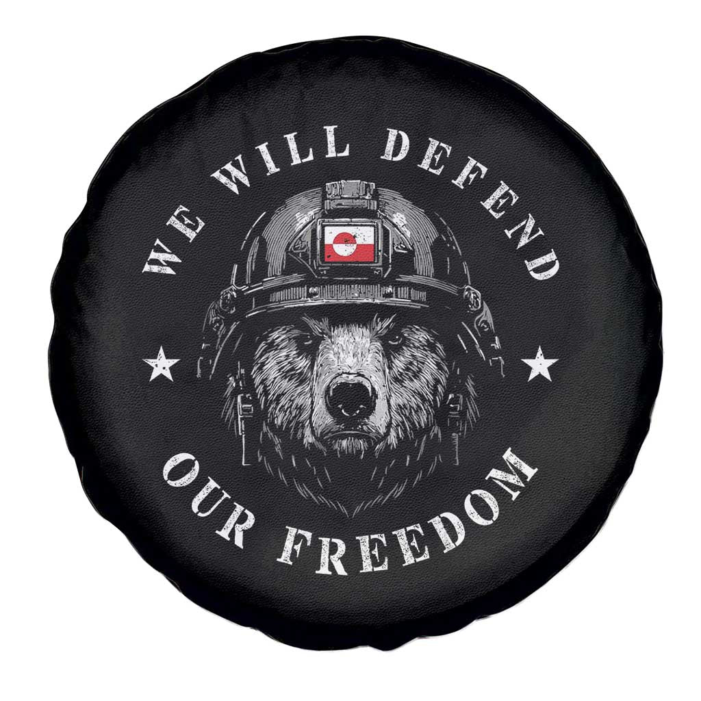 Greenland Bear We Will Defend Our Freedom Spare Tire Cover Polar Bear Soldier National Pride TS02 Print Your Wear
