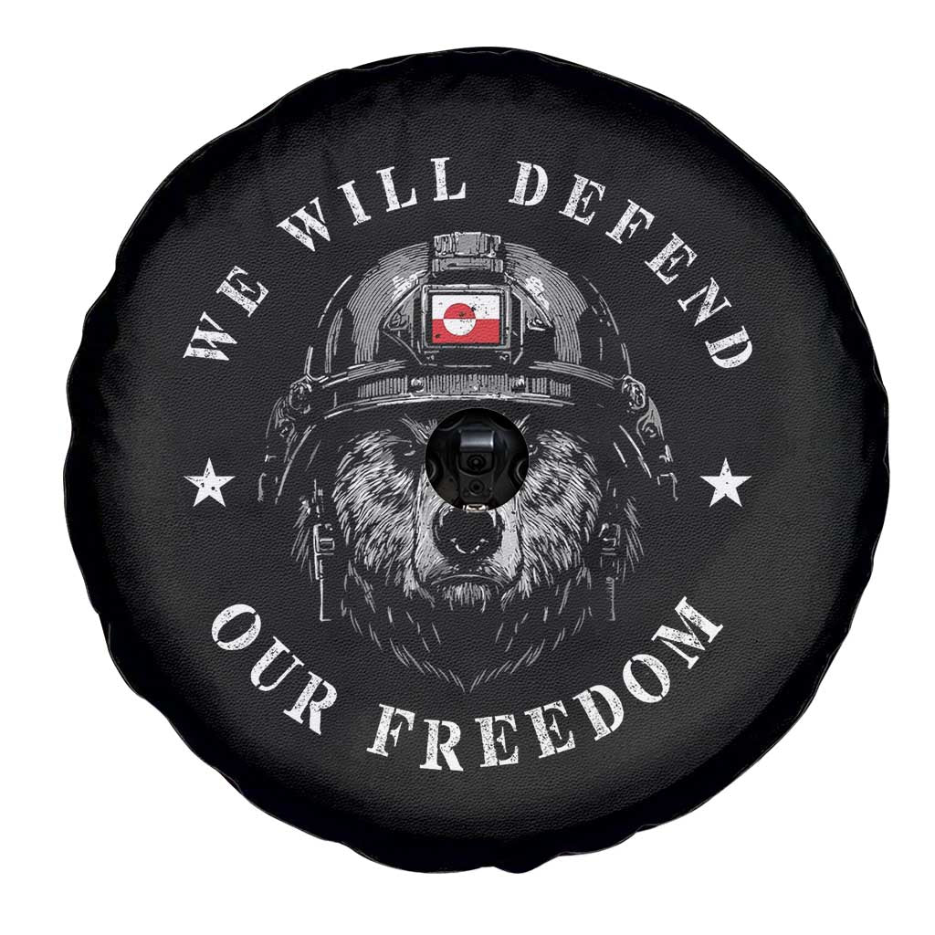 Greenland Bear We Will Defend Our Freedom Spare Tire Cover Polar Bear Soldier National Pride TS02 Print Your Wear