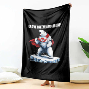 Heroic Polar Bear Leave Greenland Alone Throw Blanket Patriotic Island Sovereignty Protest TS02 Print Your Wear