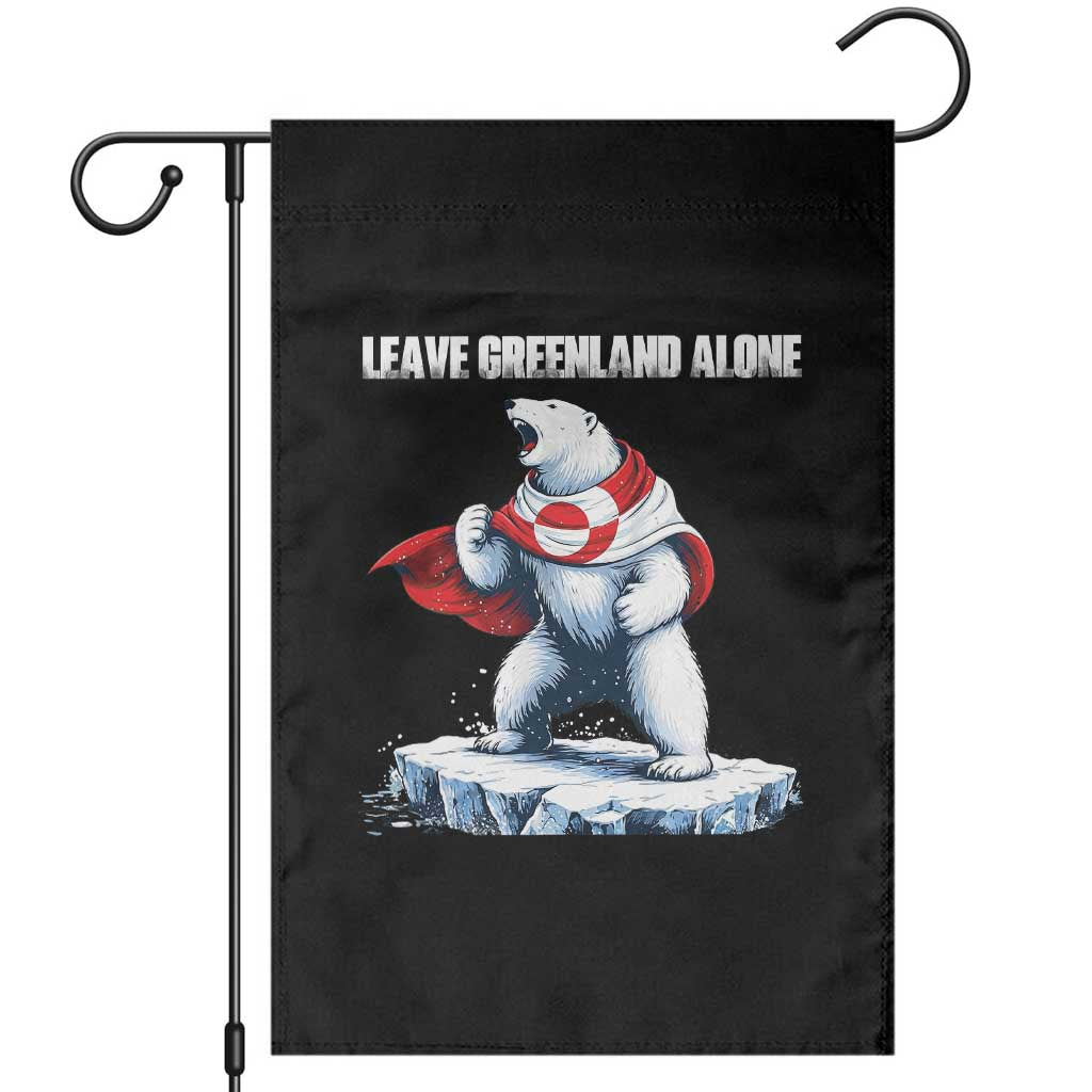 Heroic Polar Bear Leave Greenland Alone Garden Flag Patriotic Island Sovereignty Protest TS02 Black Print Your Wear